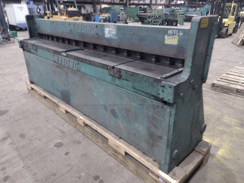 10' X 16 GAUGE WYSONG MODEL #A-120-HD MECHANICAL PNEUMATIC AIR POWER SHEAR: STOCK #18736