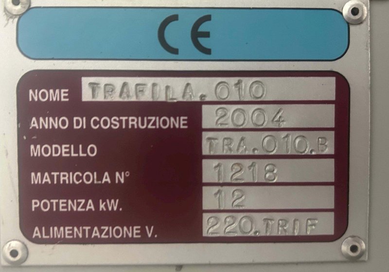 11 pass Oromecanica Trafila.010.B Wet Type Wire Drawer (14650)