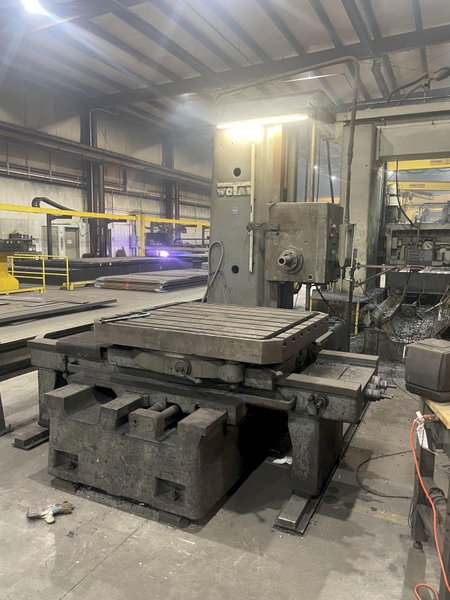 5&quot; WOTAN  MODEL #B-130 ROTARY TABLE &amp; #50 TAPER HORIZONTAL BORING MILL: STOCK 15974