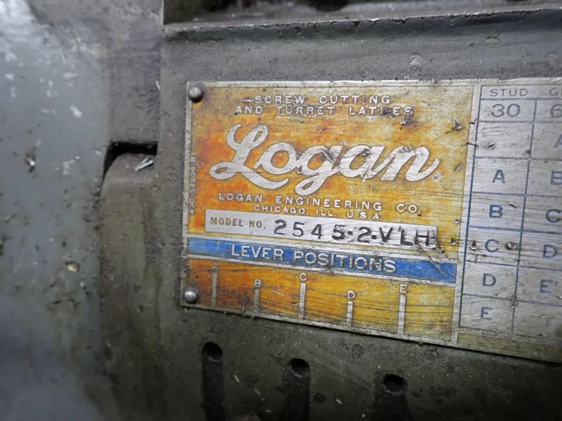 LOGAN 12" X 20" LATHE   -  2545-2-VLH