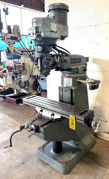 Bridgeport Vertical Mill Series I, 9&quot; x 42&quot; Tbl., 2 HP V-Speed, Clean