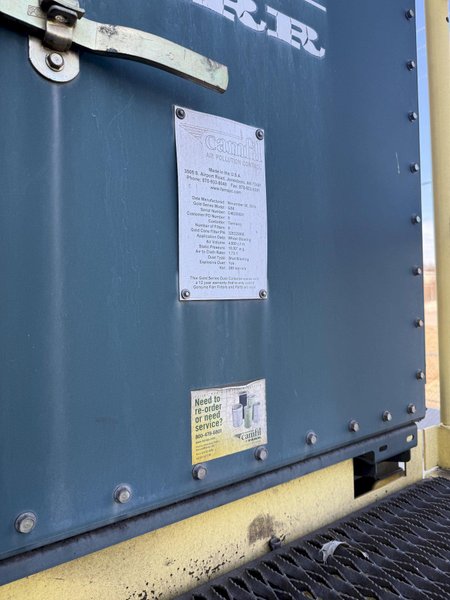 4,500 CFM FARR CAMFILL MODEL #GS8 DUST COLLECTOR: YOBRO #24724