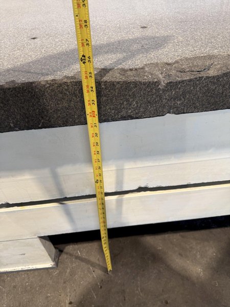 72" X 96" X 16" GRANITE SURFACE PLATE W/ STAND. STOCK #1215625