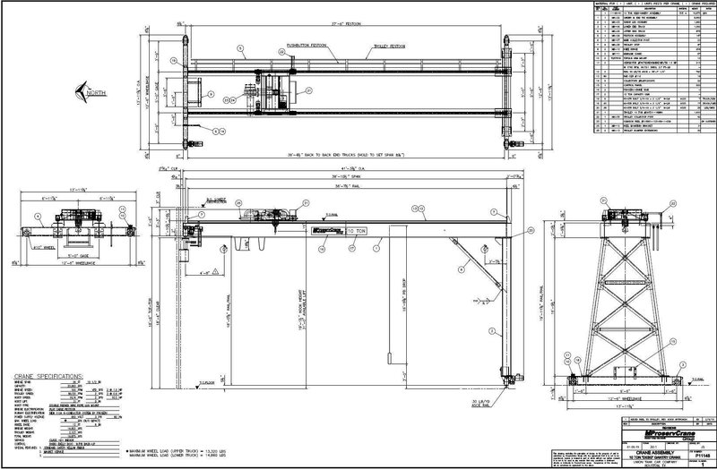 11 TON X 38&#039; PROSERV SINGLE LEG POWERED GANTRY CRANE, NEW 2015: YOBRO #24061