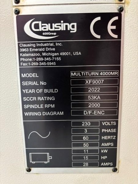 Like new, 2022 CNC flatbed lathe with FAGOR CNC Controls