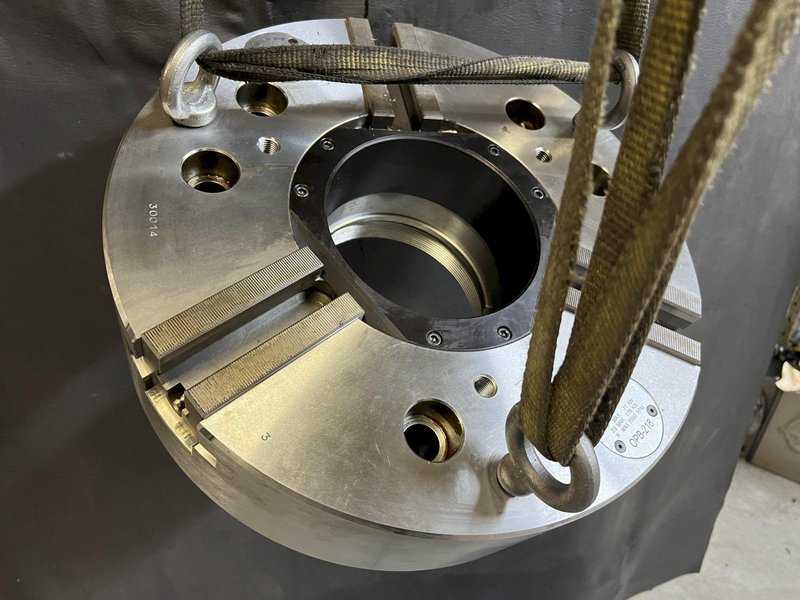 Chandox OPB-218 18" CNC Open 3 Jaw Power Chuck A2-15 Nose 6.5" Thru
