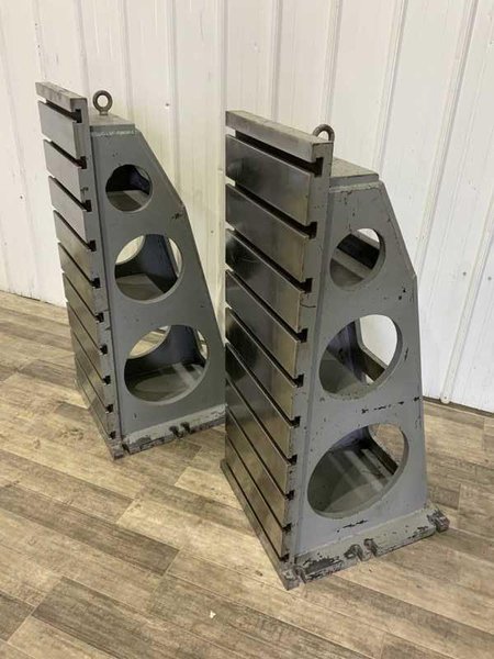 (2) 50&quot; HIGH X 18&quot; X 24&quot; T-SLOTTED ANGLE PLATES: YOBRO #23755