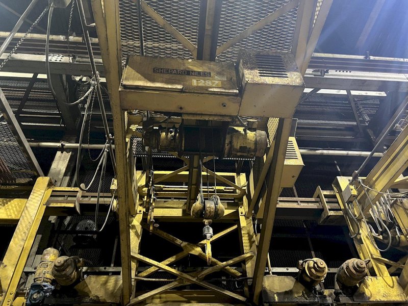 3 TON X 15' SHEPARD-NILES WALL MOUNTED POWERED GANTRY CRANE: STOCK 18470