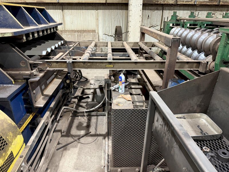 36&quot; HI-RIB (7.2 TYPE) PANEL RAFTED ROLLFORMER LINE;  INCLUDES UNCOILER, FLYING SHEAR &amp; STACKER: YOBRO #24156
