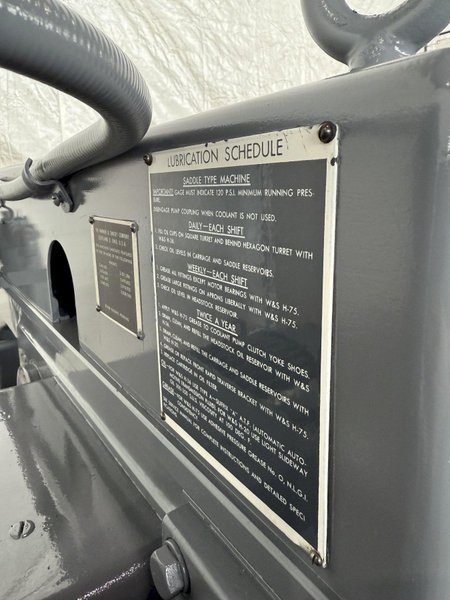 1A WARNER &amp; SWASEY M–3400 SADDLE-TYPE TURRET LATHE W/ TOOLING. STOCK # 0550225