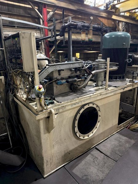 DUAL 315 TON AP&amp;T HOT STAMPING HYD. PRESS LINE W/ SCHWARTZ ROLLER HEARTH FURNACE