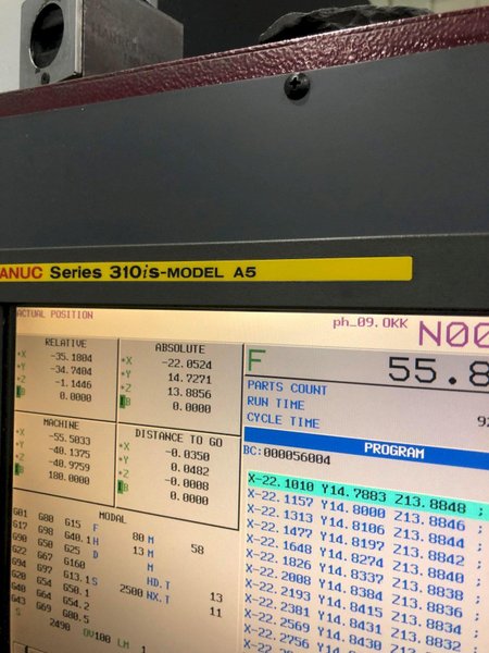 OKK HM-1250S HORIZONTAL MACHINING CENTER