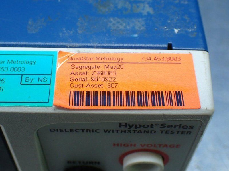 ASSOCIATED RESEARCH HYPOT SERIES DIELECTRIC WITHSTAND TESTER.   -  3865