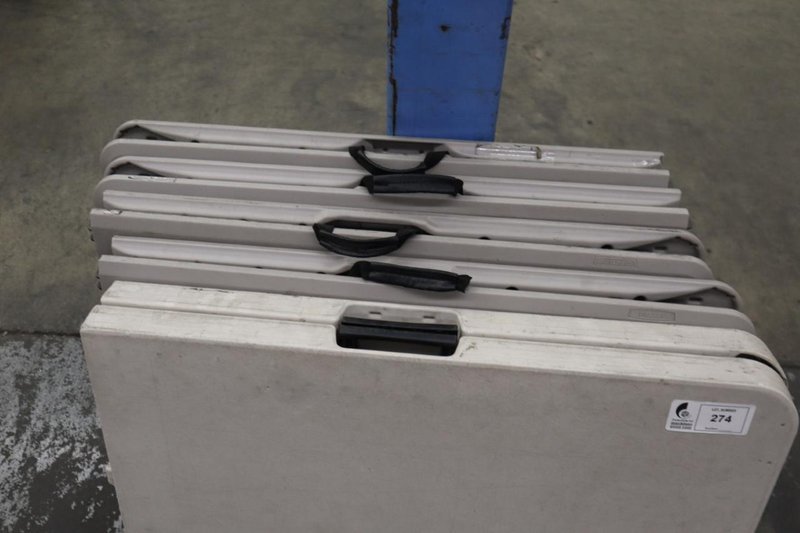 Plastic Folding Tables (5pcs)- Auction Item