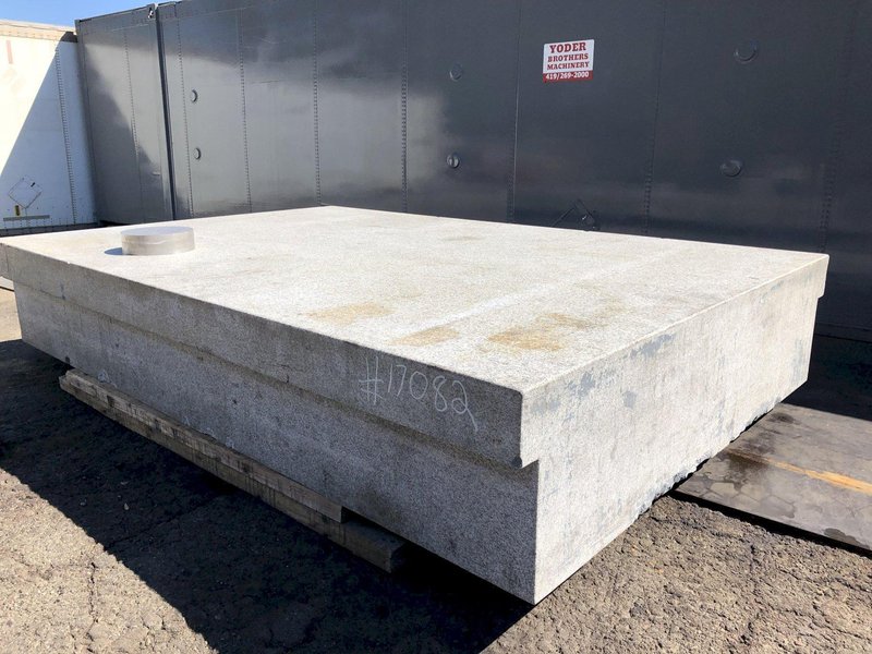 96&quot; X 144&quot; X 24&quot; THICK SALT AND PEPPER TWO LEDGE GRANITE SURFACE PLATE: STOCK #17082