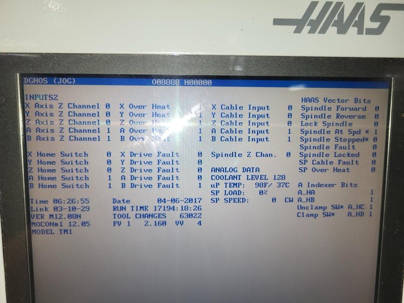 HAAS TM-1 CNC TOOLROOM MILL, 2003 – 4 AXIS VMC, VERTICAL MACHINING CENTER