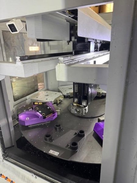 Doosan AWC 8 Station Pallet Changer, 2022 – 13 Total Pallets, 5 Custom Pallets, LOW Hours, Used With DVF 5000 Mill