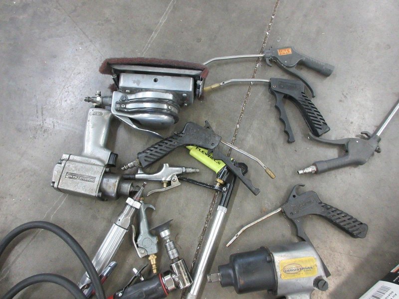 Pneumatic Air Tools, Impact Ratchets, Air Guns, Rivet Gun, Angle/Straight Die Grinders- Auction Item