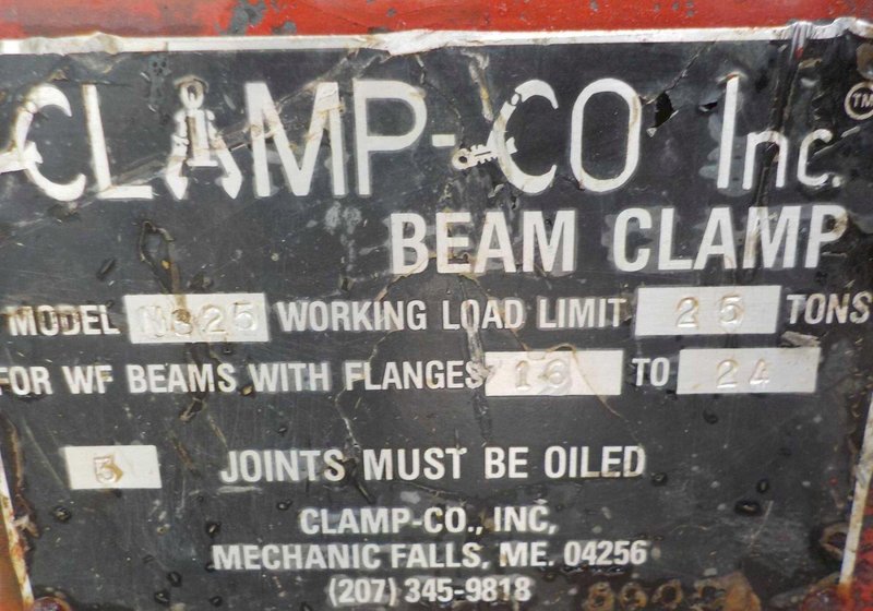 25 TON (50,000 LBS) CLAMP-CO MODEL #NS25 BEAM LIFTING CLAMP: YOBRO #24843