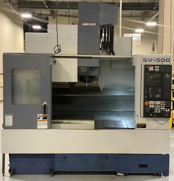 Mori Seiki VMC SV500B, 1998 – Chip-Blaster &amp; Turbo Conveyor Included.