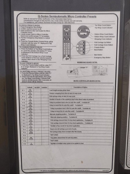 LANTECH MODEL #Q300 PALLET WRAPPER: YOBRO #25268