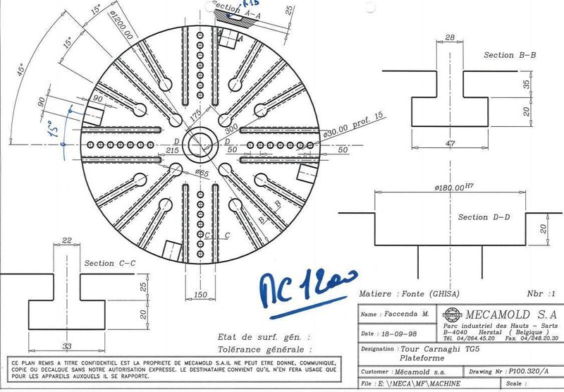 Mario Carnaghi - TGF 5 1300 - Ø1400 mm CNC