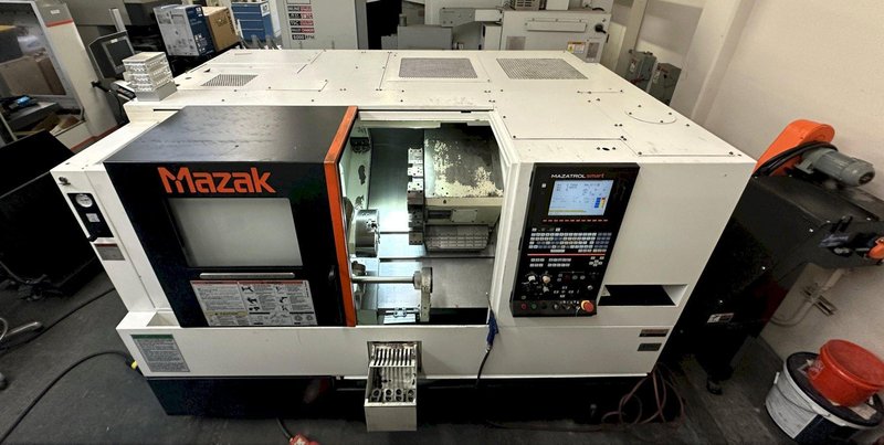 Mazak Quick Turn QTS-250 CNC Turning Center 2013, 10&quot; Chuck, Mazatrol Smart Control, Tool Pre-Setter, Parts Catcher, Tail Stock, Chip Conveyor,