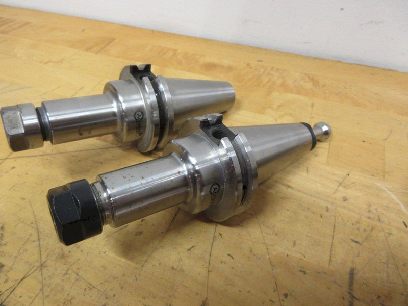 CAT40 ER16 Collet Type Tool Holders (6pcs), (2) Accutek 4" Gage Length Balanced to 15000 RPM, (3) GS (Sowa) 3.5" Gage Lenght, (1) Accutek 4" Gage Balanced 25000 RPM- Auction Item