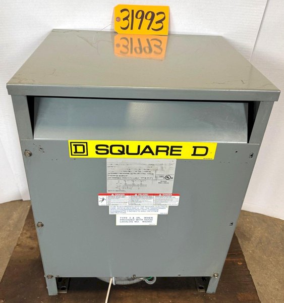 15 KVA Square D Transformer Cat. No. EE15T151HCT, HV 480, LV 240, 3 Phase