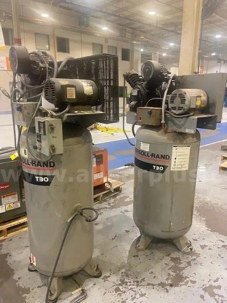 5 HP INGERSOLL RAND MODEL T30 VERTICAL TANK AIR COMPRESSOR: YOBRO #26343