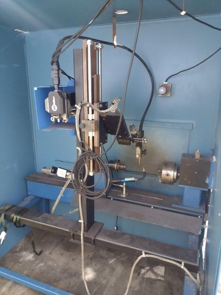 12" ITW WELDING AUTOMATION LATHE, WITH MILLER WELD CONTROLLER &amp; MILLER XMT 304 SERIES ARC WELDER: YOBRO #24402