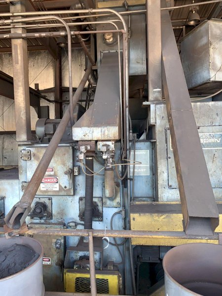 162&quot; WIDE X 6 WHEEL PANGBORN SHOT ROTOBLAST MODEL #ES-1923 TOP &amp; BOTTOM PLATE BLAST CLEANING SYSTEM: STOCK #13319