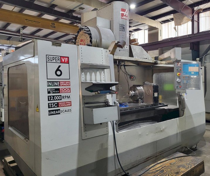 Haas VF-6SS/40 VMC, 2009 – WIPS, 4th Axis Ready, Coolant Thru Spindle
