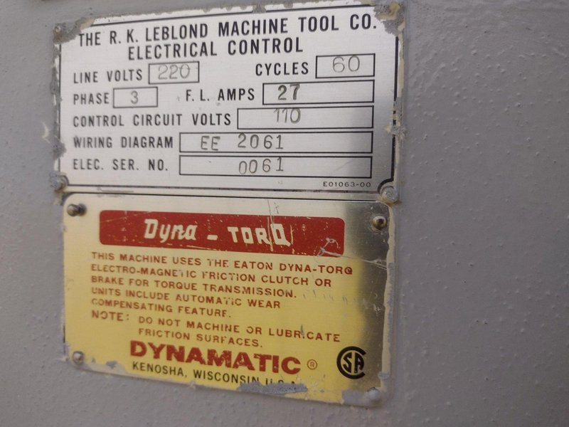 28" X 48" LEBLOND MODEL 3H ENGINE LATHE, 2-1/2" SPINDLE HOLE: YOBRO #24837