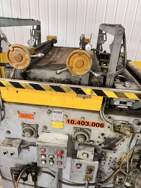 40” X .110” ROWE MODEL #C3-40 POWERED COIL STRIP STRAIGHTENER: STOCK #21623