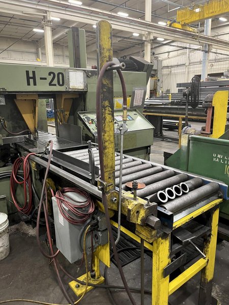 20" X 20" HYD-MECH MODEL #H-20A AUTOMATIC FEED HORIZONTAL H20A BAND SAW, WITH NESTING STOCK #2925