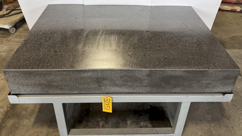 48" x 72" Granite Surface Plate, Black, 10" Thick, Stand