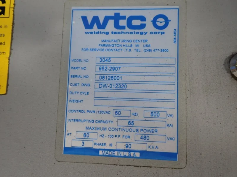 WELDING TECHNOLOGY CORP 500 VA WELDING CONTROL  -  3045