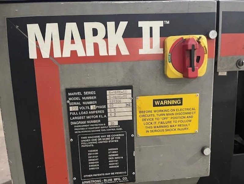 18" X 22" MARVEL SERIES 8-MARK II VERTICAL BAND SAW STOCK# 4039