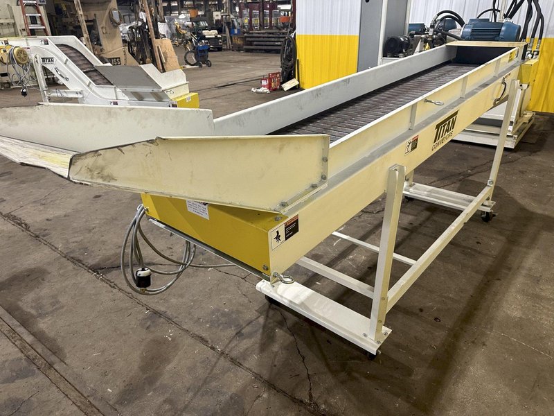 120&quot; X 20&quot; TITAN MODEL #WF049 STEEL BELT PARTS TRANSFER CONVEYOR: STOCK #19457