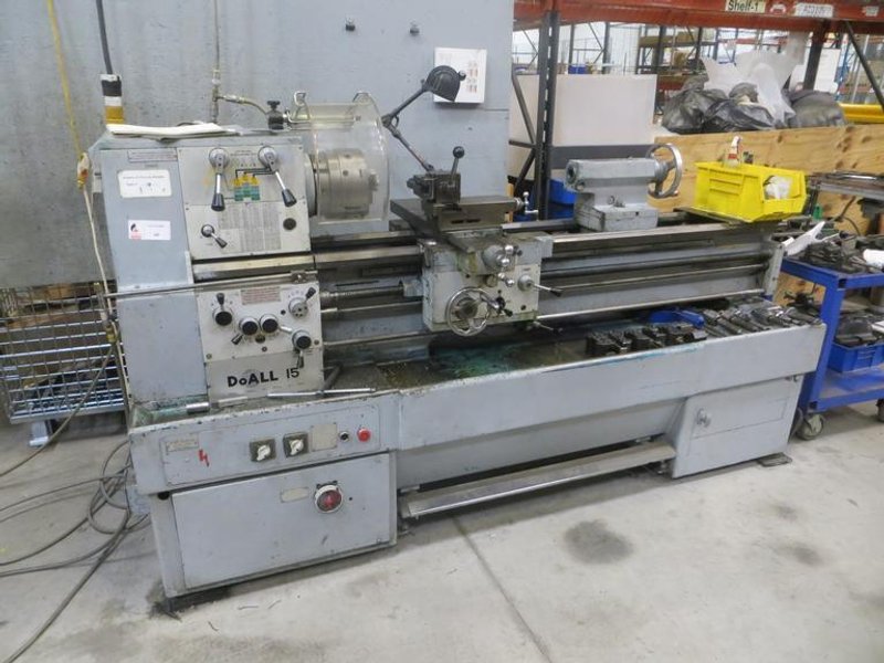 DoAll 15&quot; Engine Lathe, 8&quot; 3 Jaw Chuck, Tool Post, Tailstock- Auction Item