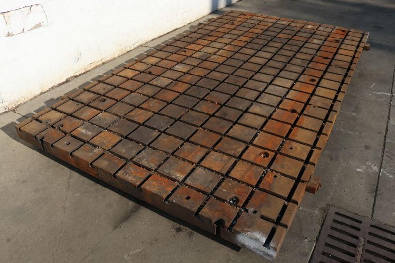 78" X 144" X 4-1/2" SOLID STEEL T SLOTTED PLATE: STOCK #73341