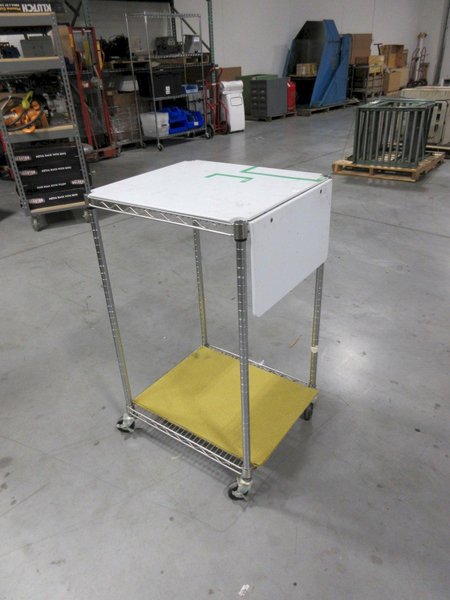 Metro 2 Shelf Wire Rolling Rack with Laminate Top- Auction Item