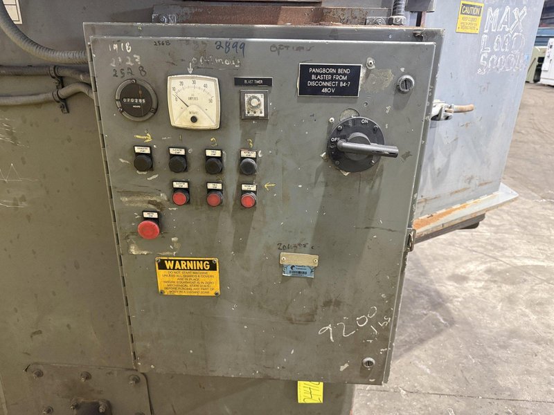 72” TABLE PANGBORN MODEL 6LK-7 ROTOBLAST SHOT BLAST MACHINE: YOBRO #24410