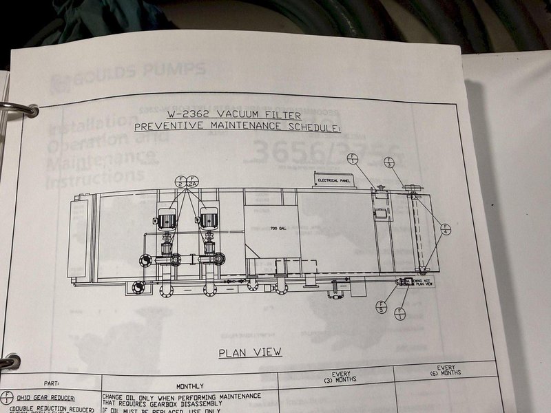 650 GPM D.E. SMITH MODEL #LVR-8725 VACUUM FILTER SYSTEM FOR GRINDING OPERATIONS, NEW 2013: YOBRO #24306