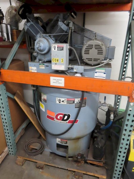 Gardner Denver VR7-8 7.5 HP Piston Type Air Compressor with 80 Gallon Reservoir Tank- Auction Item