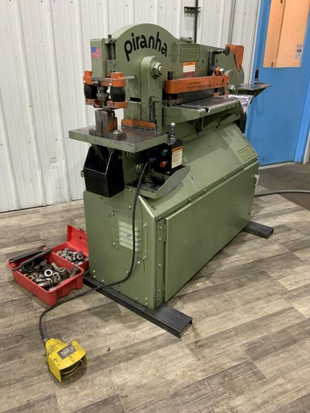 50 TON PIRANHA MODEL #P50 HYDRAULIC IRONWORKER: STOCK #80733