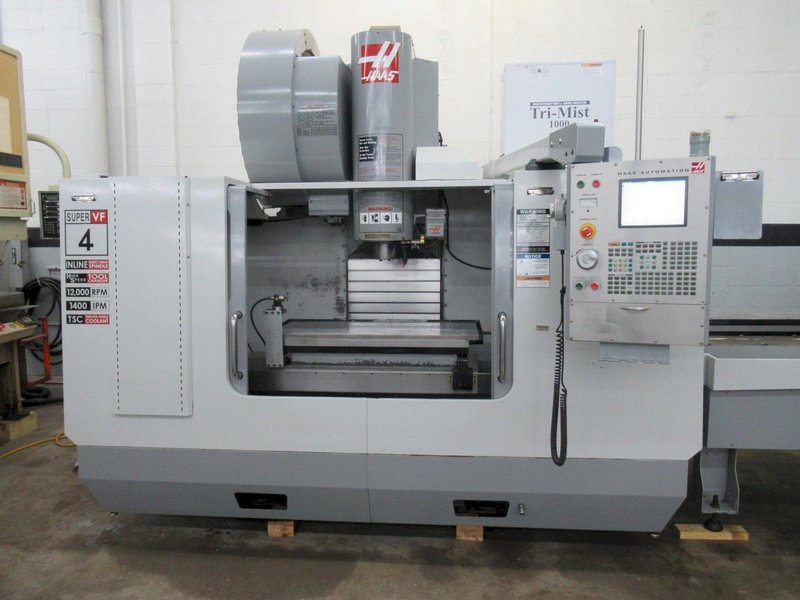 Haas VF-4SS APC CNC Vertical Machining Center, Automatic Pallet Changer, 4th Axis, Probing, TS Coolant, 40-ATC