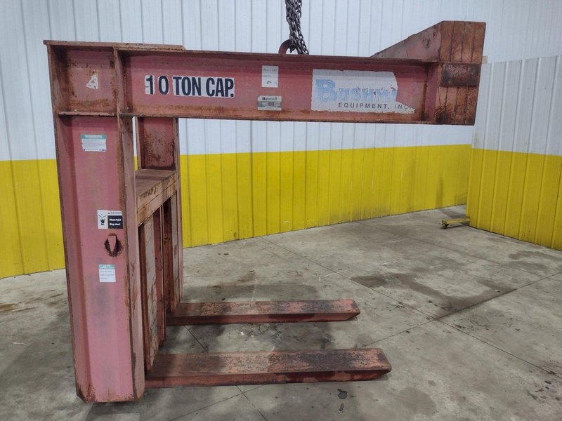 20,000 LBS / 10 TON X 60&quot; X 60&quot; BUSHMAN MODEL #901 PALLET LIFTER CRANE ATTACHMENT: STOCK #23641