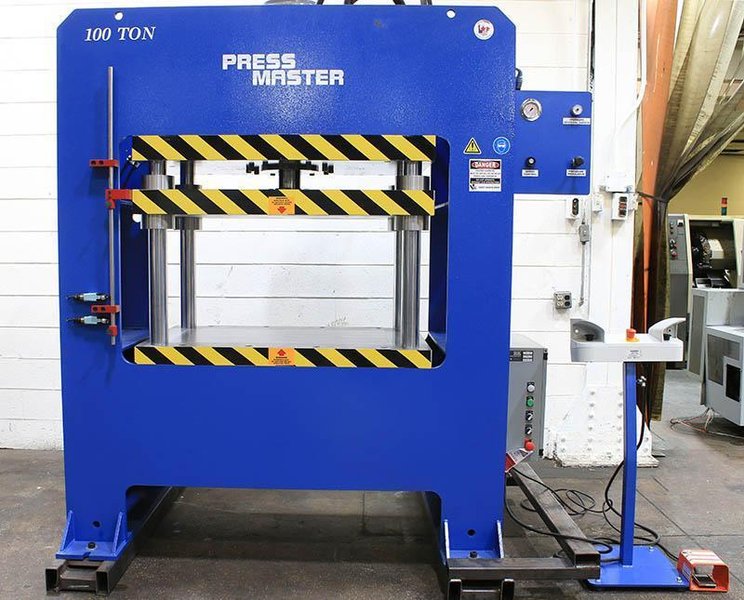 100 TON PRESSMASTER HYDRAULIC FOUR-POST PRESS MODEL 4PP-100 - 48 x 30